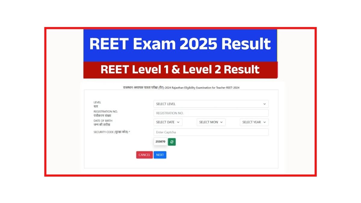 REET Exam 2025 Result